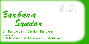 barbara sandor business card