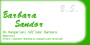 barbara sandor business card